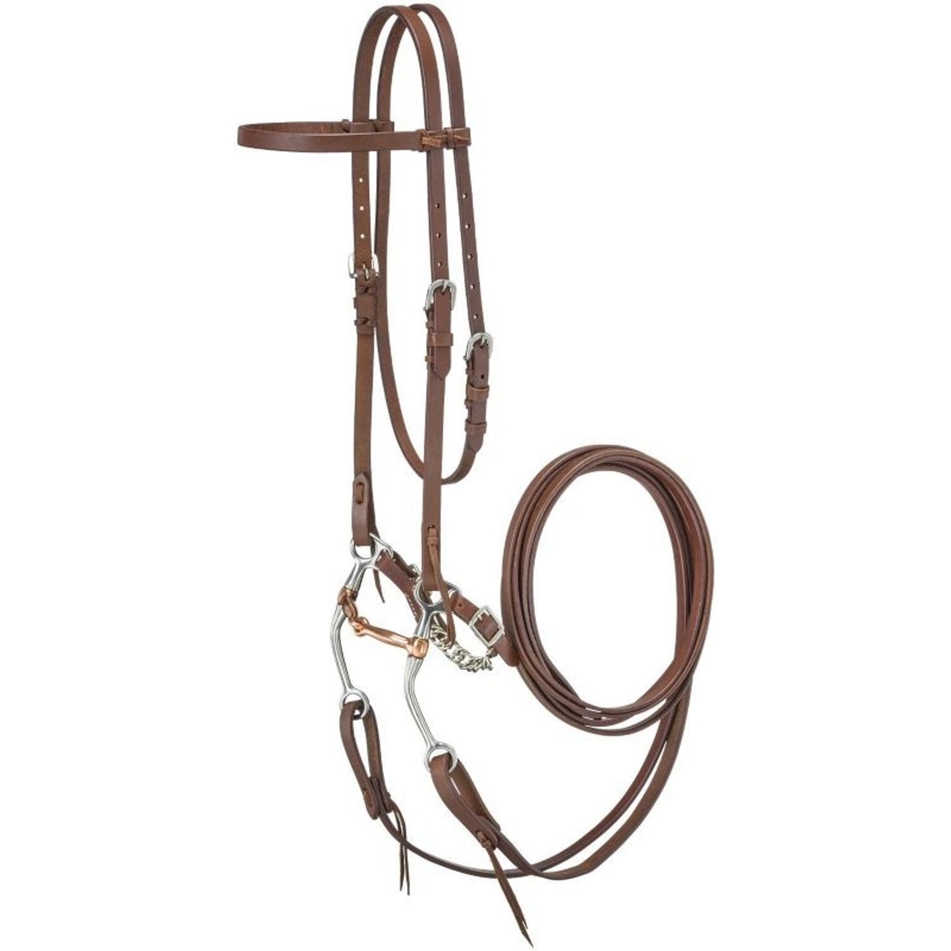 Royal King Browband Bridle Set with Copper Snaffle