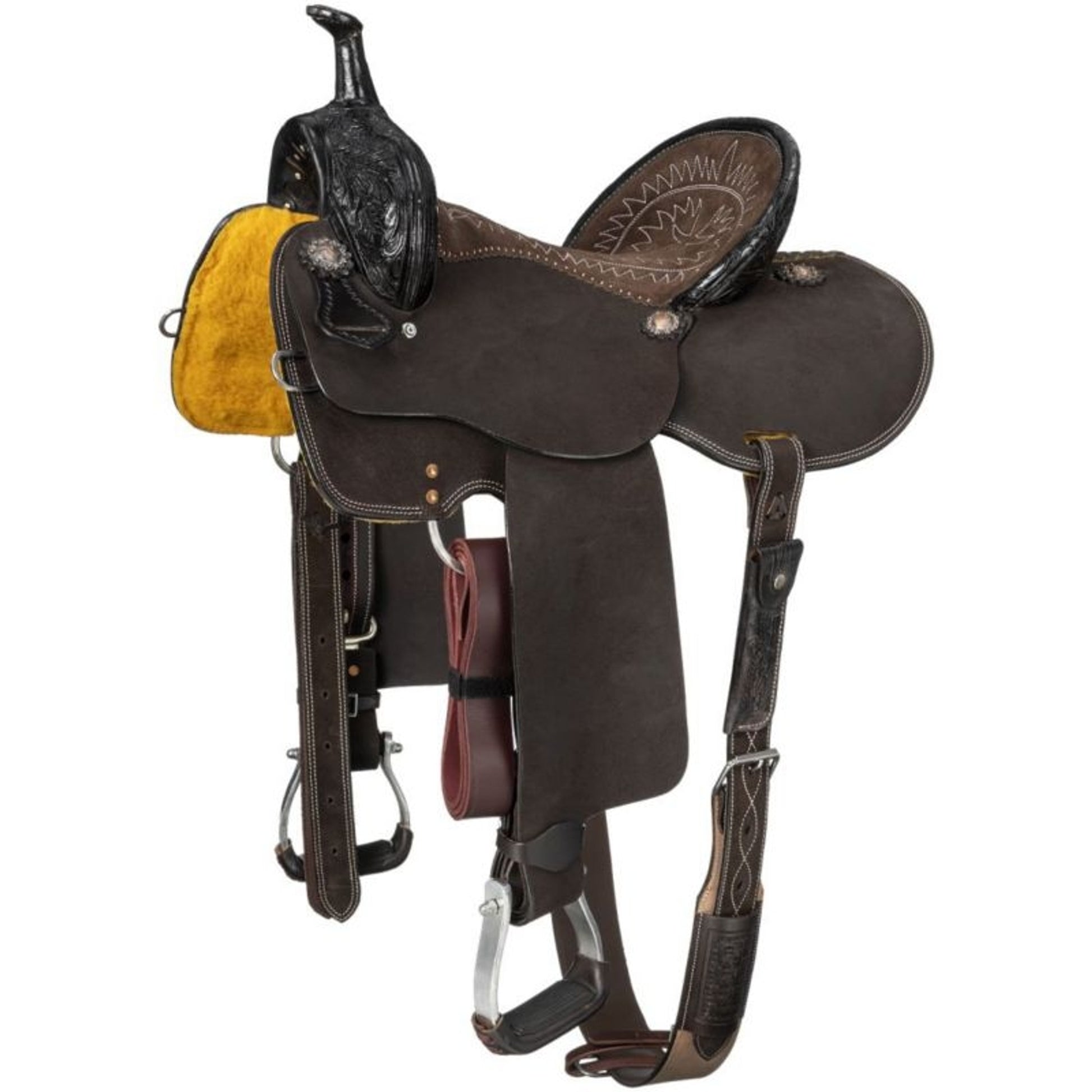 Silver Royal Booker Roughout Barrel Saddle