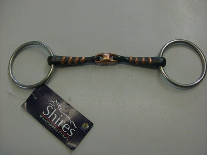 Shires Copper Sweet Iron Snaffle Bit Raised Rib
