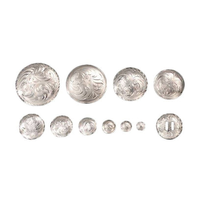 Royal King Cut Edge Low Dome Wood Scrw Concho
