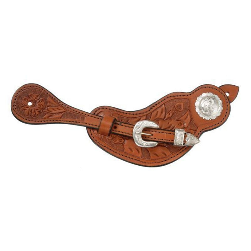 RK Ladies Lined Cowhide Spur Straps Floral