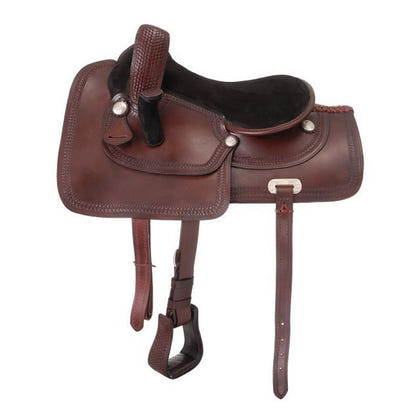Royal King Border Tooled Side Saddle Pkg