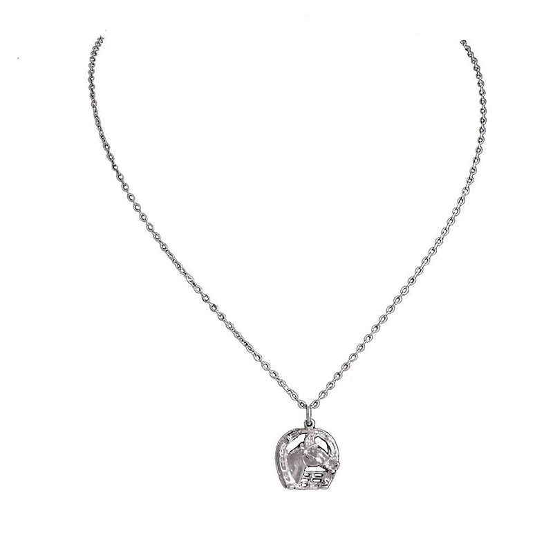 Exselle Horse Head in Horseshoe Pendant
