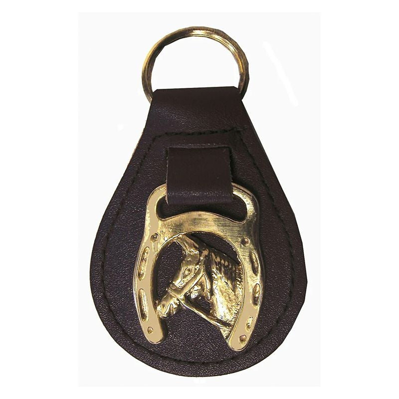 Leather Horse Head Key Fob