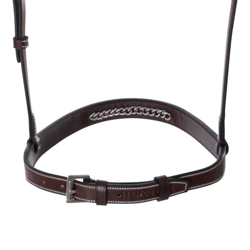 Huntley Equestrian Fancy Stitched Chain Noseband