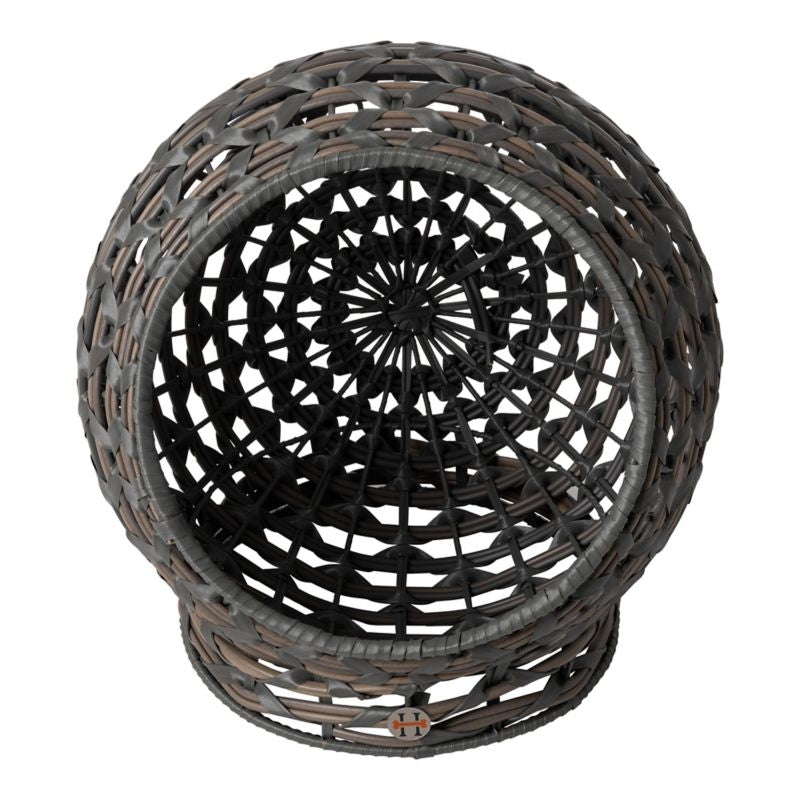 Huntley Pet Hemisphere Rattan Pet Bed with Cushion