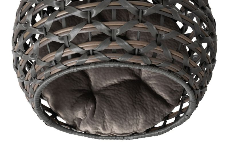 Huntley Pet Hemisphere Rattan Pet Bed with Cushion