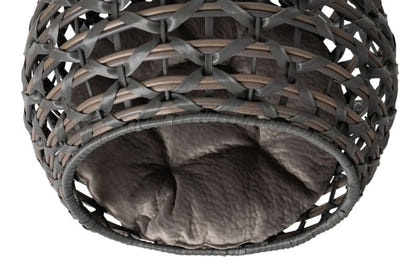 Huntley Pet Hemisphere Rattan Pet Bed with Cushion