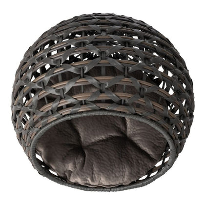 Huntley Pet Hemisphere Rattan Pet Bed with Cushion