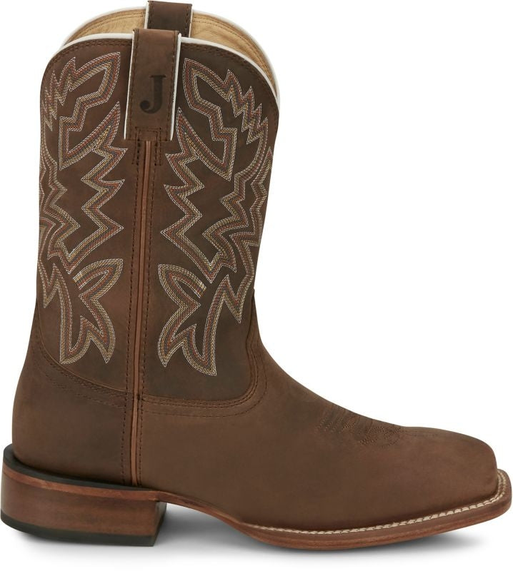 Justin Mens Guy Square Toe Boots
