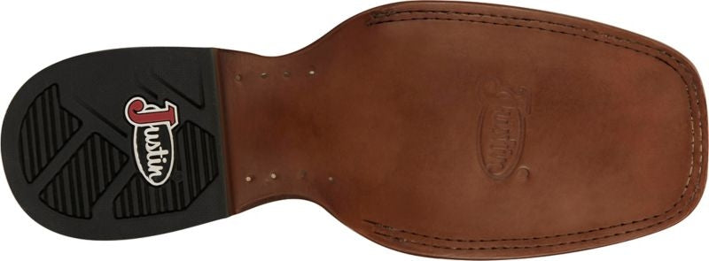 Justin Mens Guy Square Toe Boots