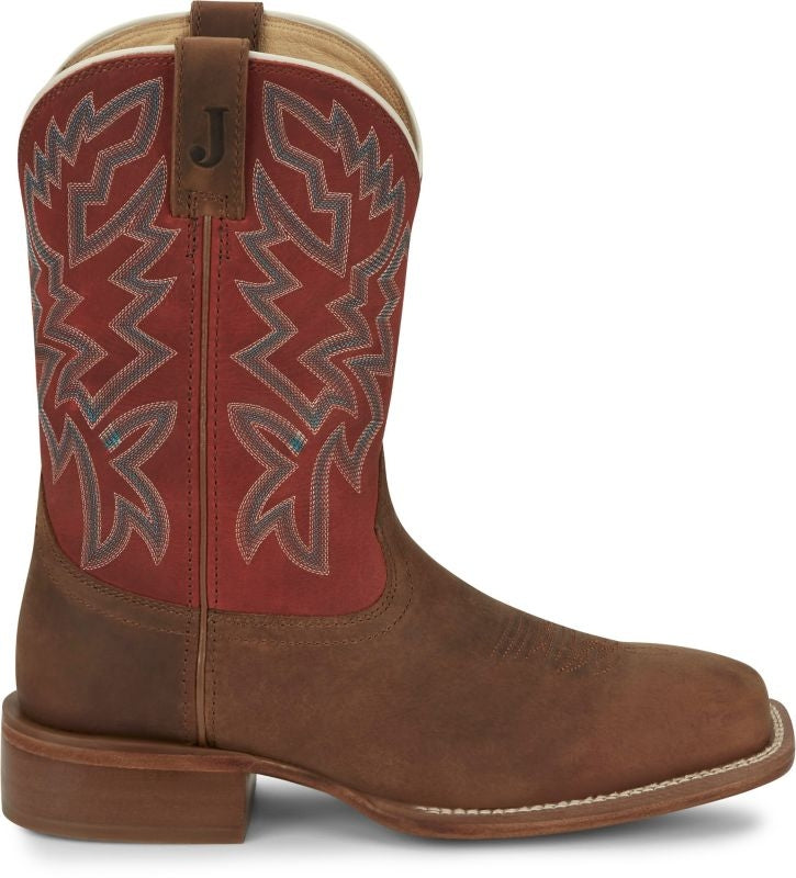 Justin Mens Guy Square Toe Boots