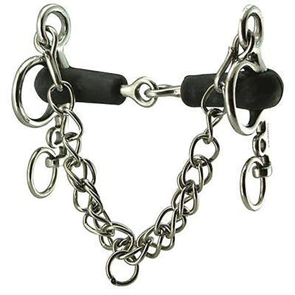 Coronet Jointed Rubber Mouth Pelham Bit
