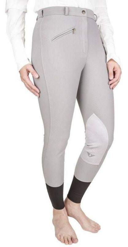 TuffRider Ladies Ribb KP Breeches 24 Gray