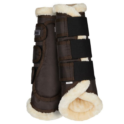 Horze Brushing Boots With Faux Fur