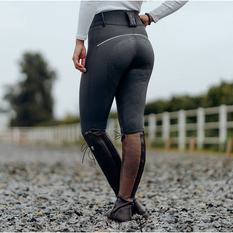 Horze Ladies Callie High Waist Breeches with Pipin
