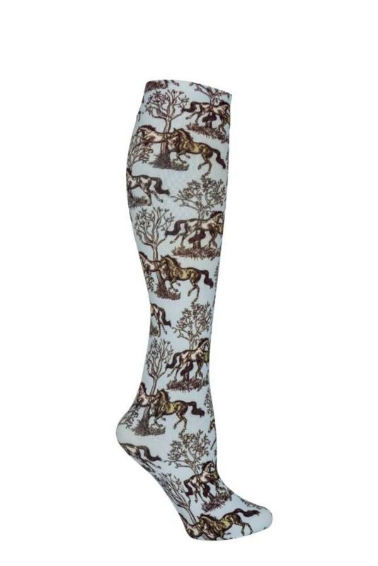 AWST Intl Ladies Lila Blue Toile Socks