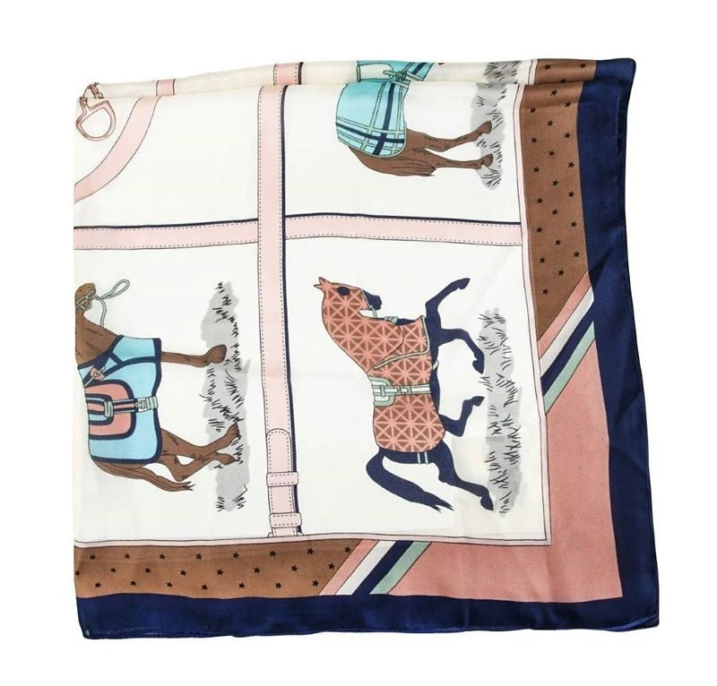 AWST Intl Horses in Blankets Silky Scarf