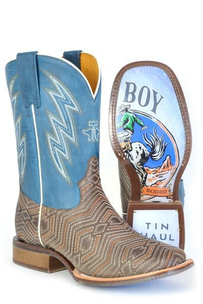 Tin Haul Mens Retro Rodeo Sole Boots