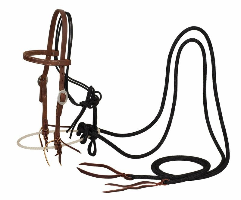 Weaver Loping Hackamore Leather Headstall