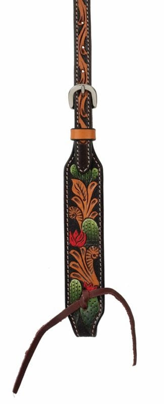 Weaver Cactus Tooled Brow Band