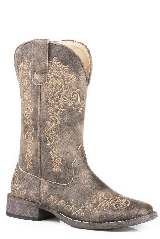 Roper Ladies Riley Scroll Sq Toe Boots