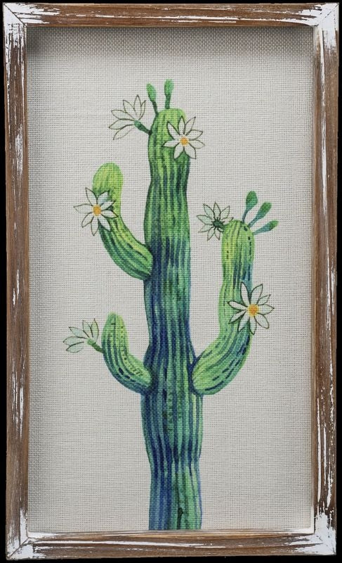 Wall Decor Cactus With Flowers