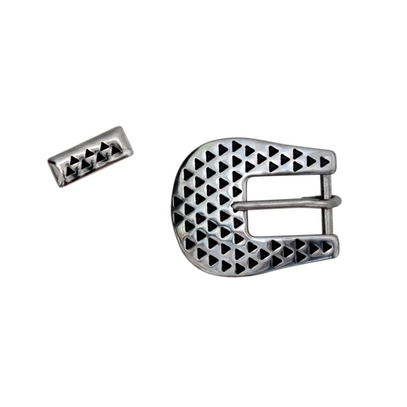 Partrade Cowboy Tack Buckle Set Black Rasp 5/8In