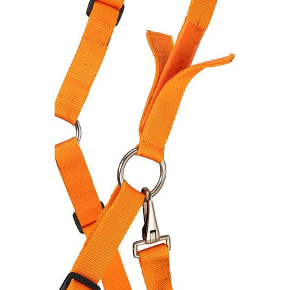Tough 1 Nylon Grazing Muzzle Orange Horse