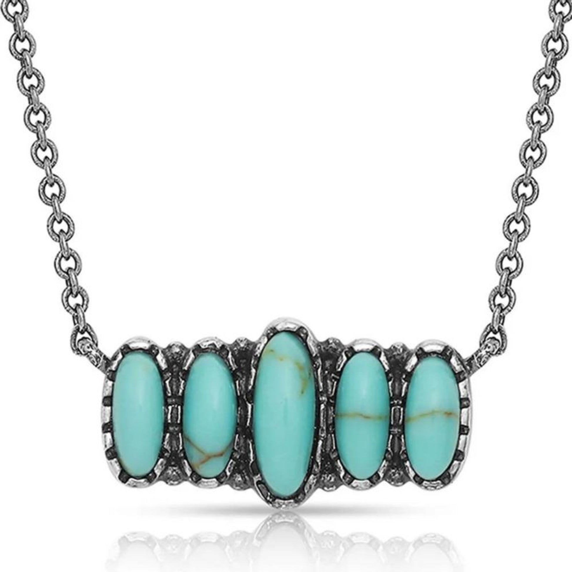 Montana Silversmiths Turquoise Quint Bar Necklace