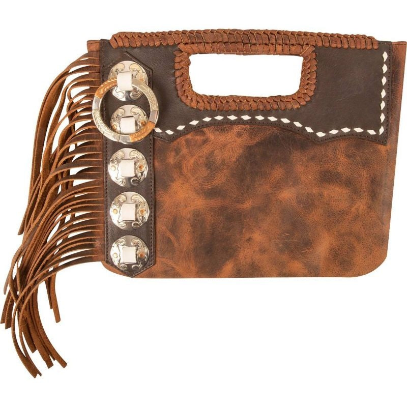 Cashel Handbag Mini Purse With Conchos White