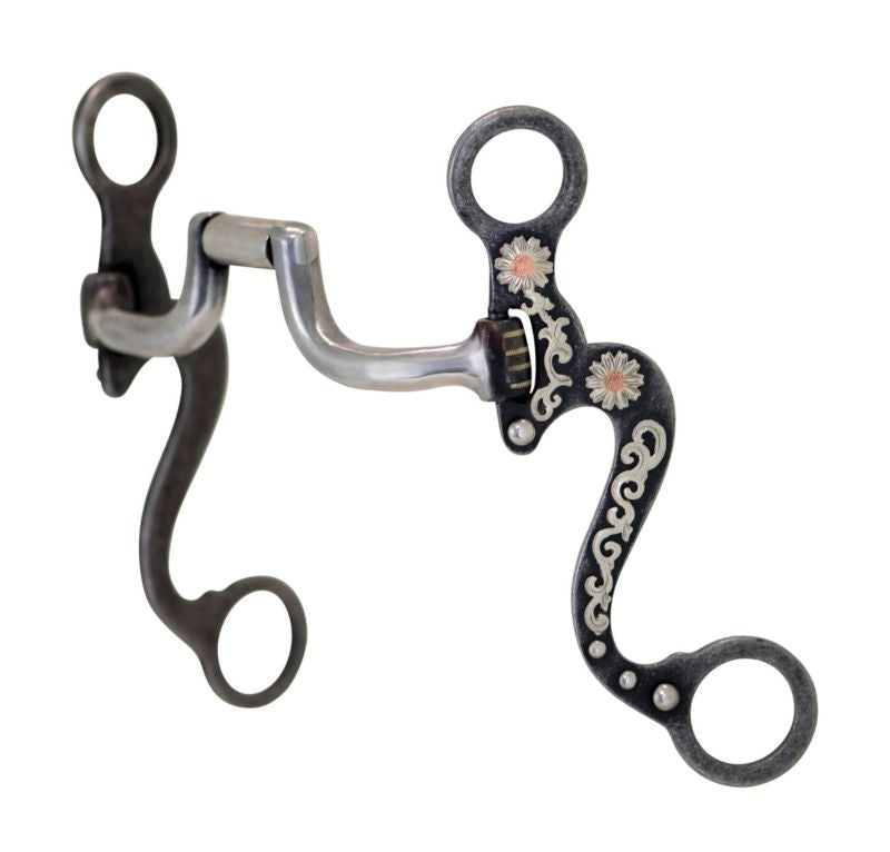 Partrade Daisy Hinged Port Bit Dark Grey Steel 5In
