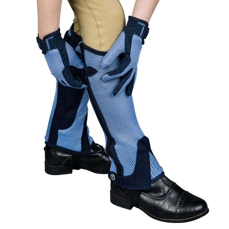 TuffRider Kids Dbl Up Air Mesh Half Chap/Glove Set