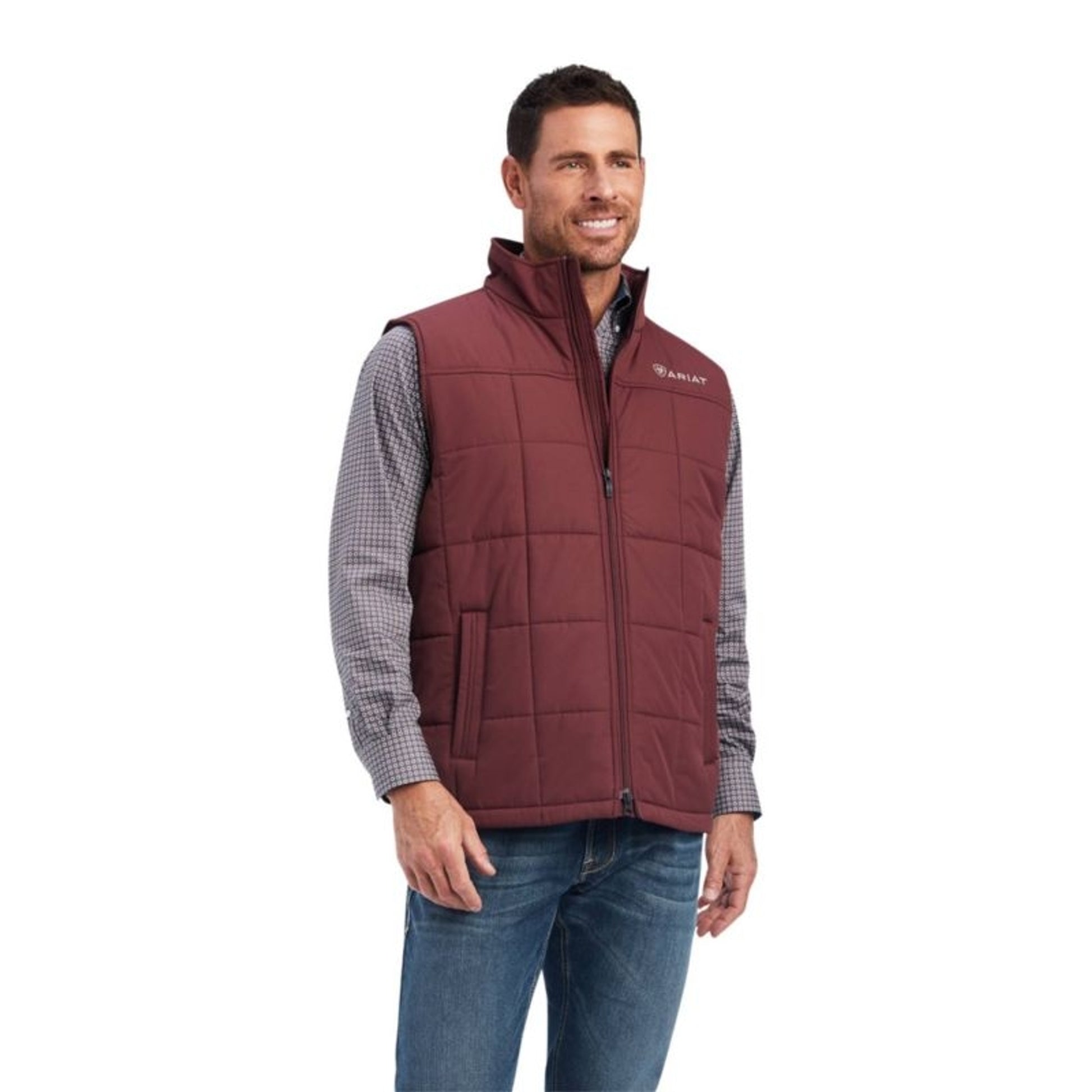 Ariat Mens Crius Insulated Vest Red Mahogany Small
