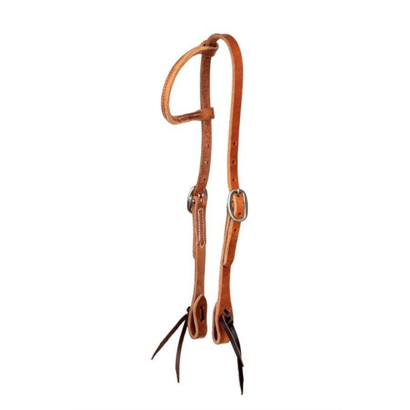 Perris One Ear Tie End Headstall Harness Leather
