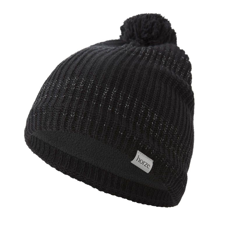 Horze Reflective Knitted Hat Black One Size