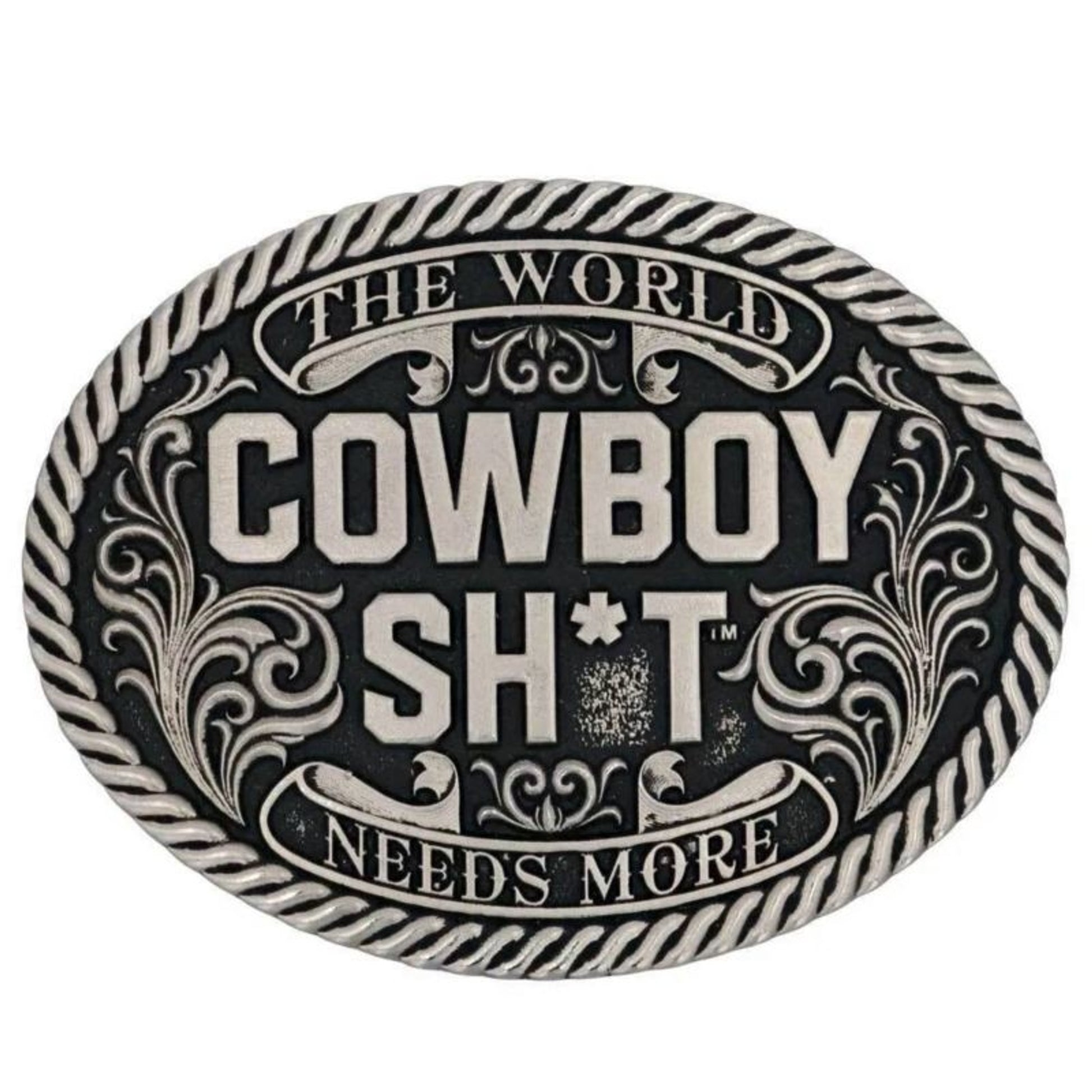 Montana Silversmiths Cowboy Sh*T Buckle Silver