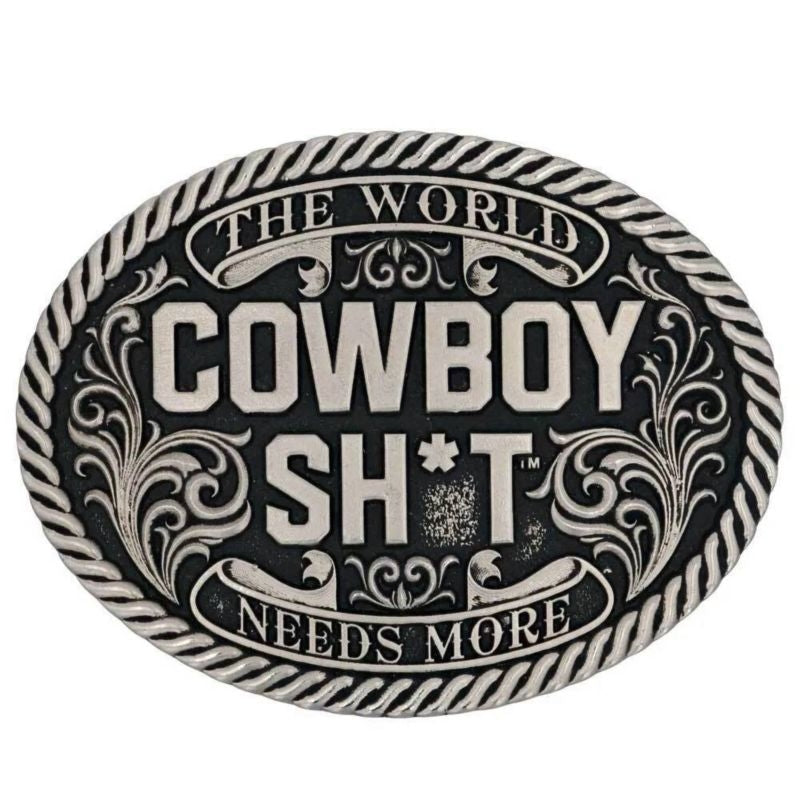 Montana Silversmiths Cowboy Sh*T Buckle Silver
