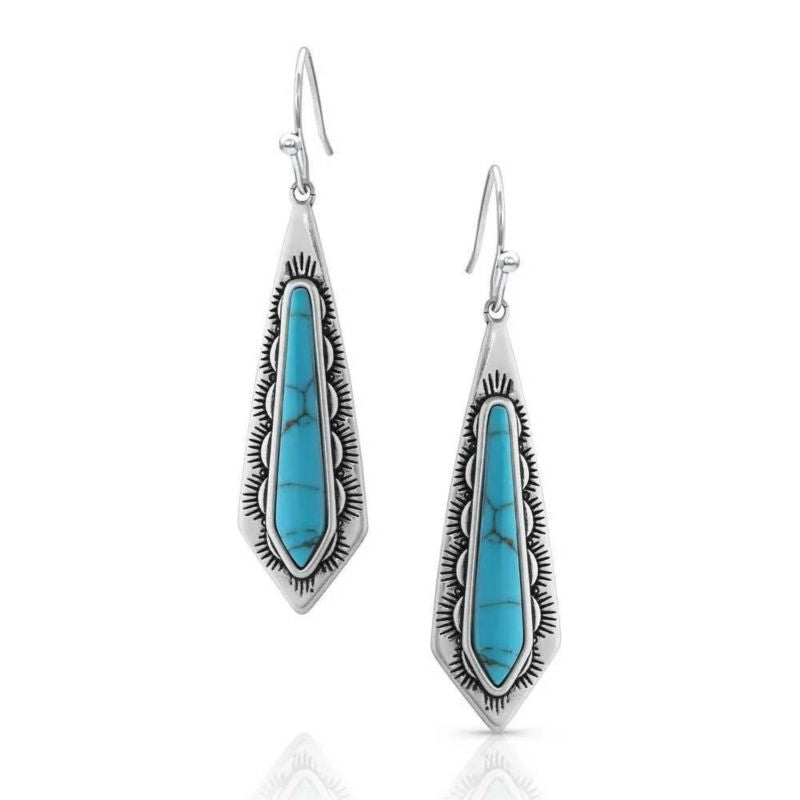 Montana Silversmiths SW Turq Stream Earrings