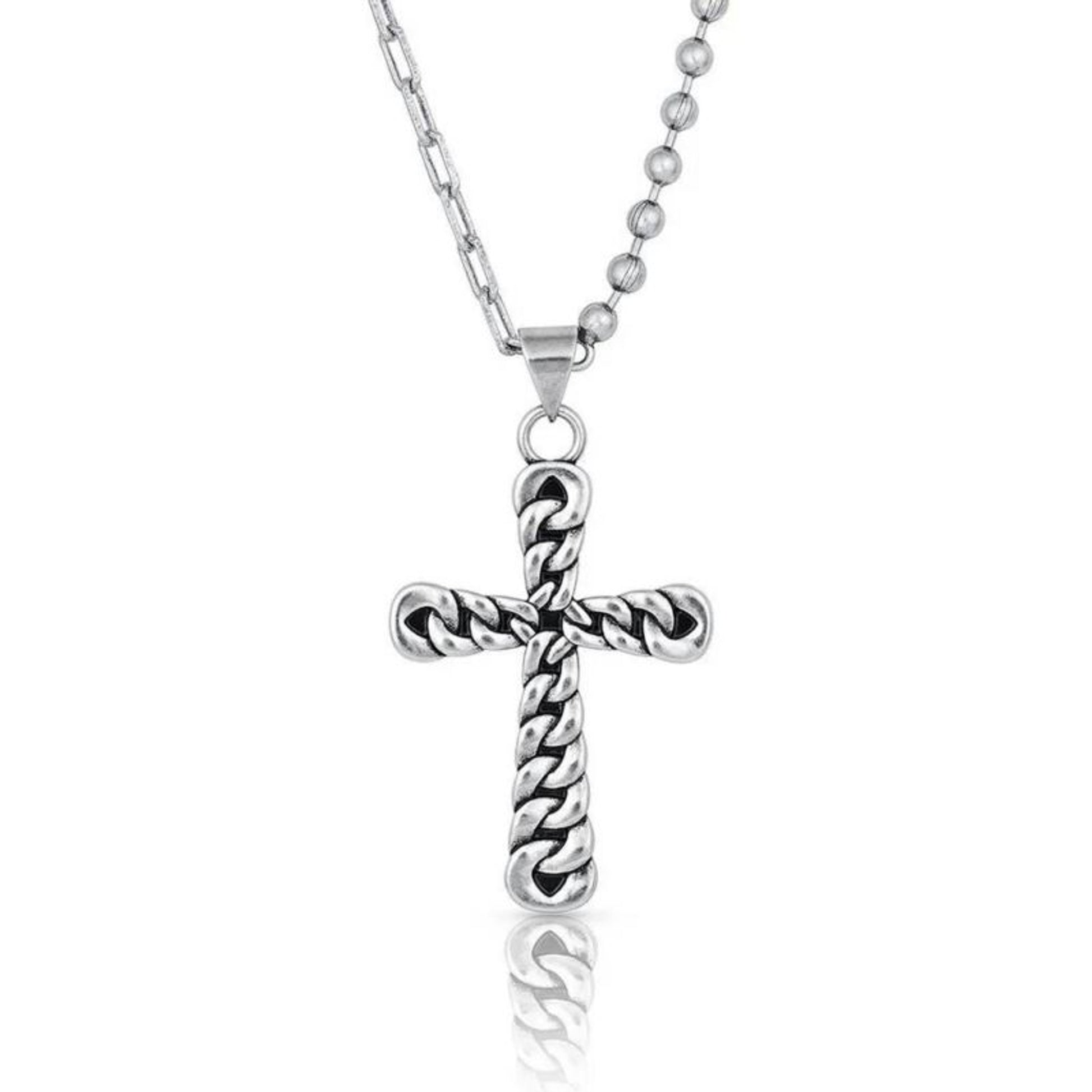 Montana Silversmiths Strongly Link Cross Necklace