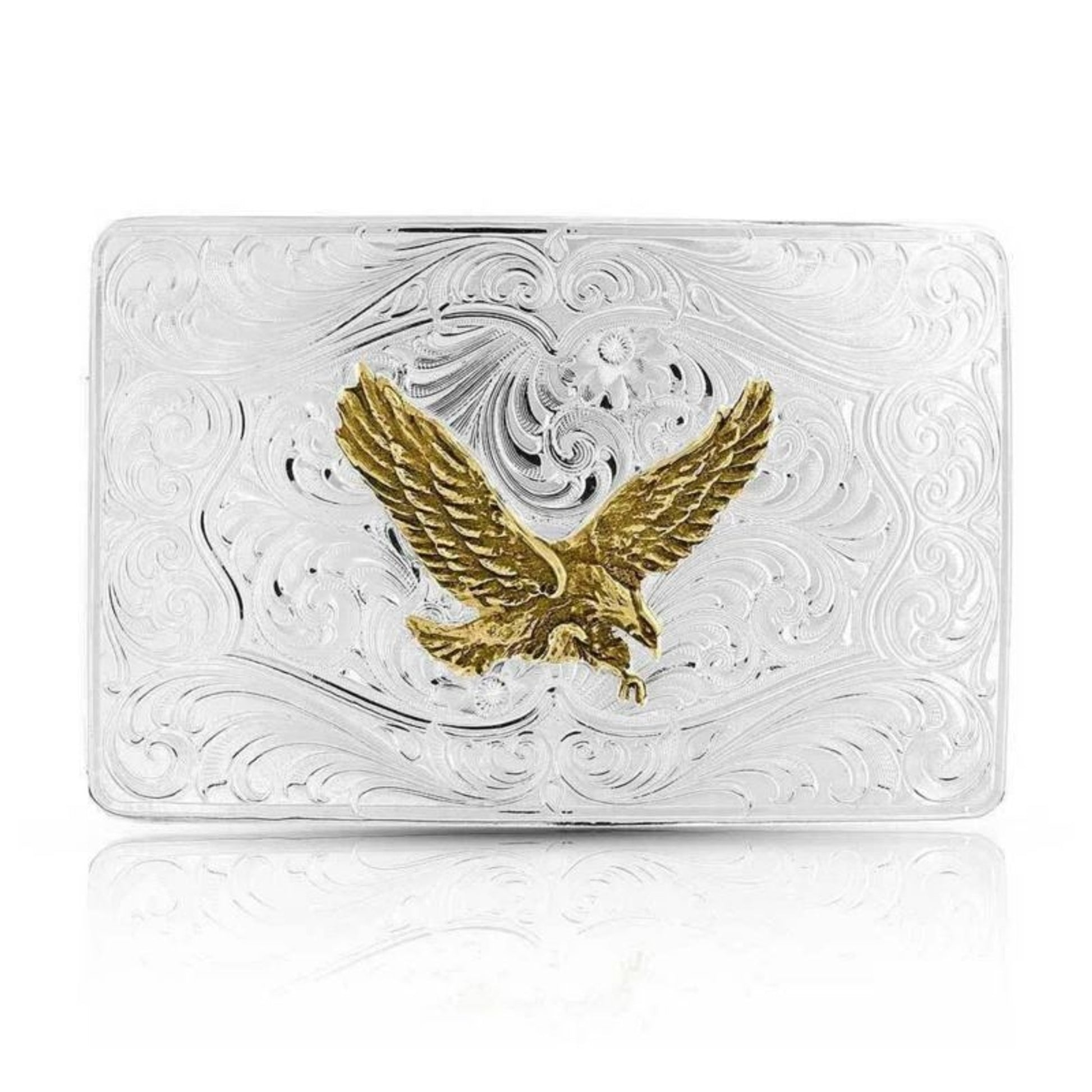 Montana Silversmiths Western Eagle Silver Buckle