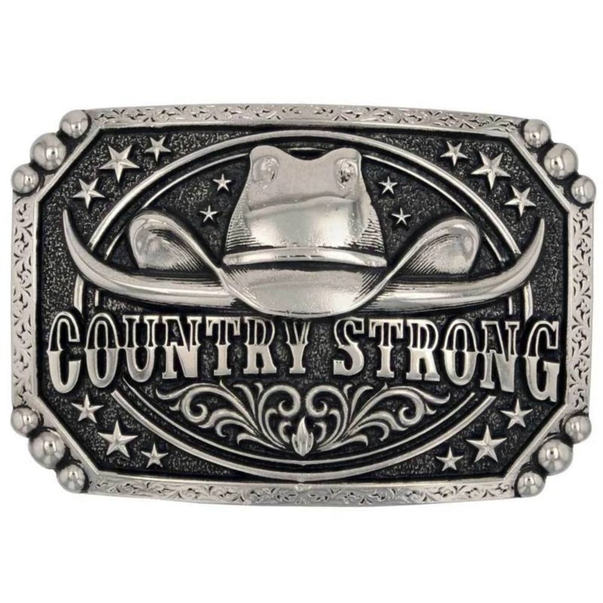 Montana Silversmiths Country Strong Buckle Silver