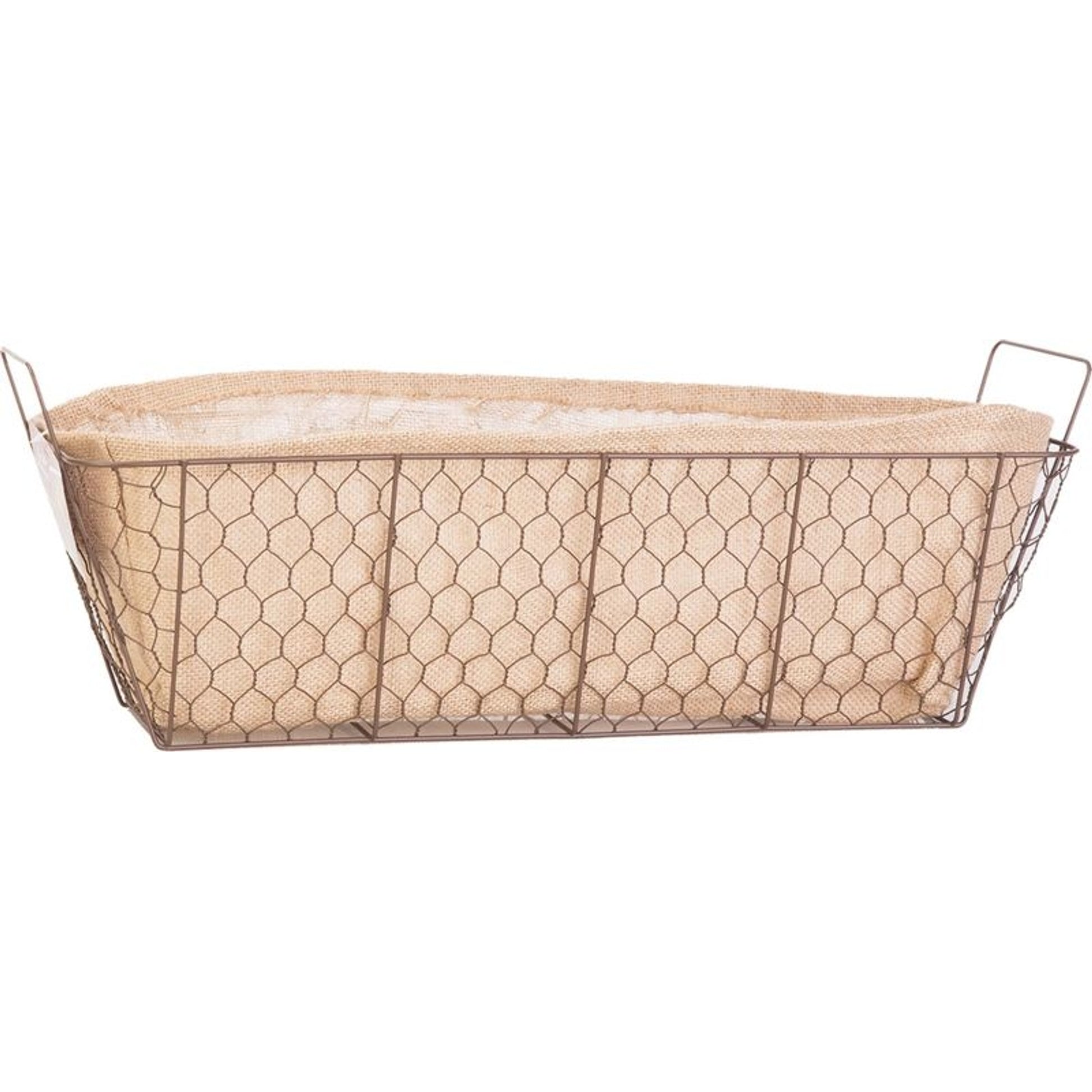 Rustic Window Box With Burlap Liner 24In