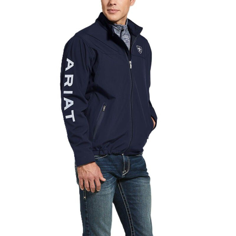 Mens New Team Softshell Jacket Navy