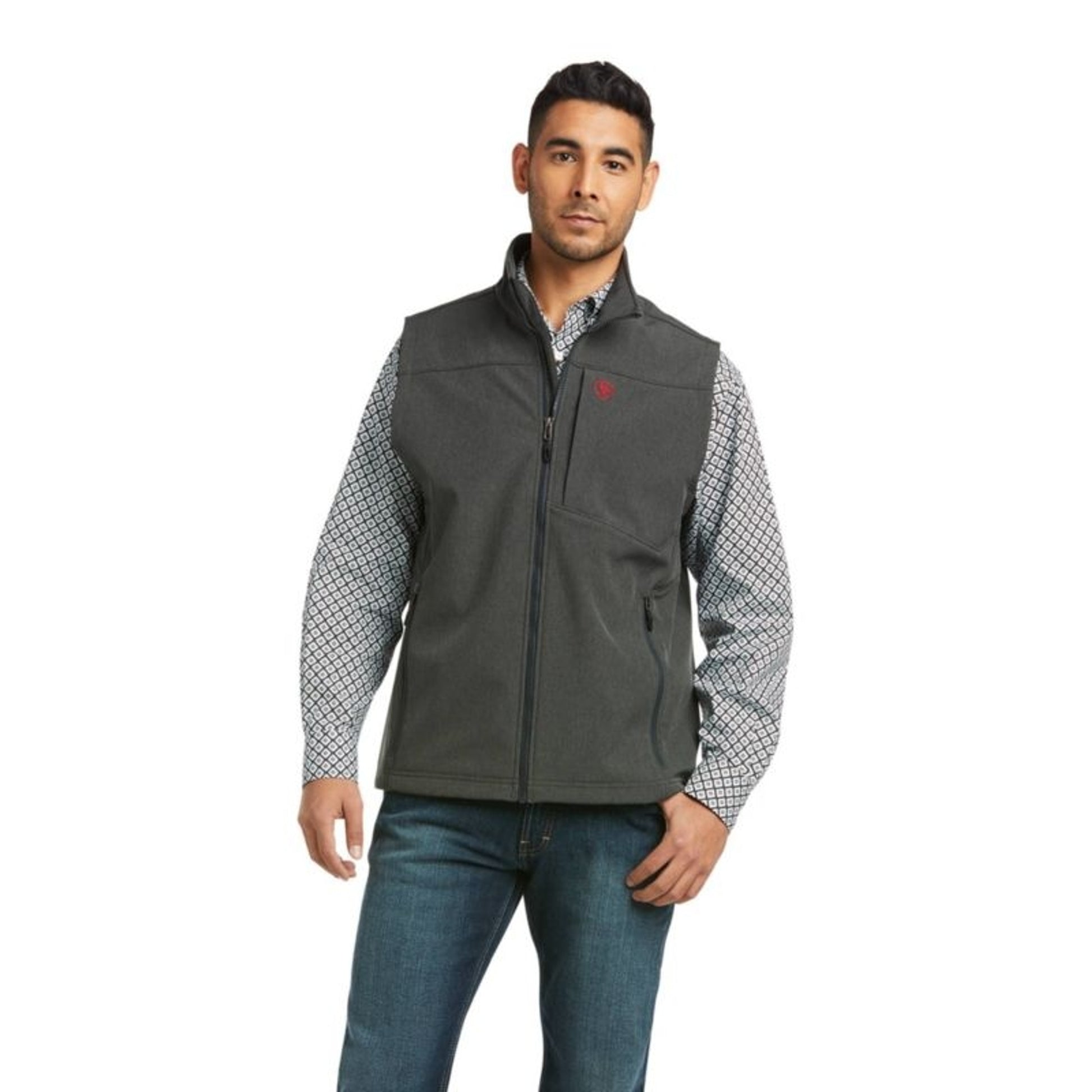 Ariat Mens Logo 2.0 Soshell Vest Charcoa XXL