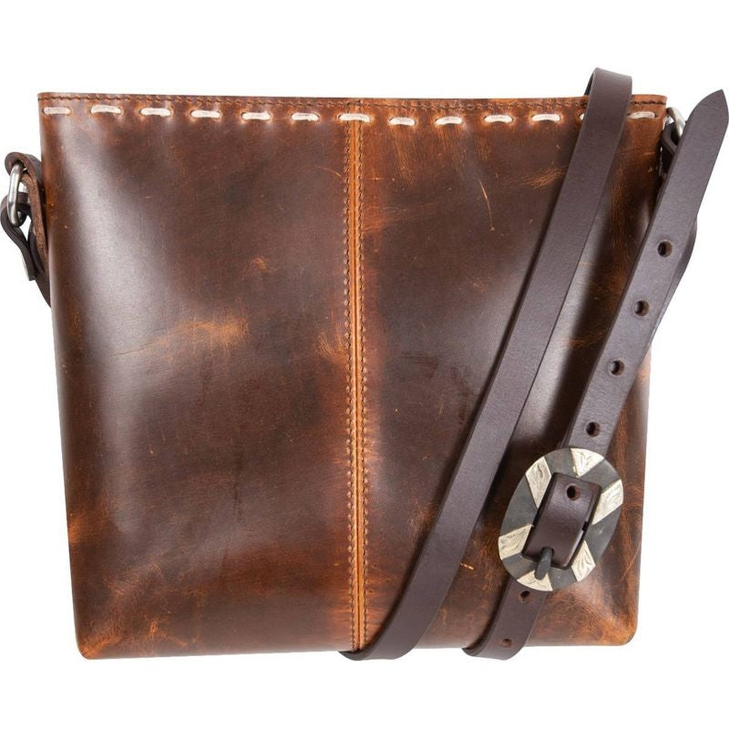 Cashel Sling Bag with Buck Stitching Distressed