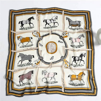 Awst Intl Horses In Blankets Medallion Scarf