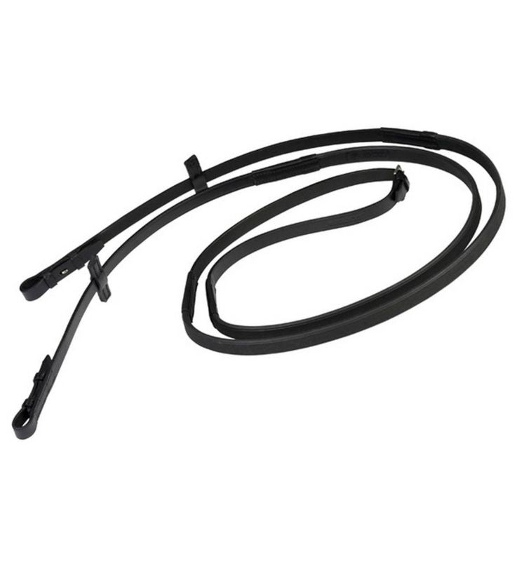 Stubben Slimline Rubber Reins 1/2 Inch 60 Ebony