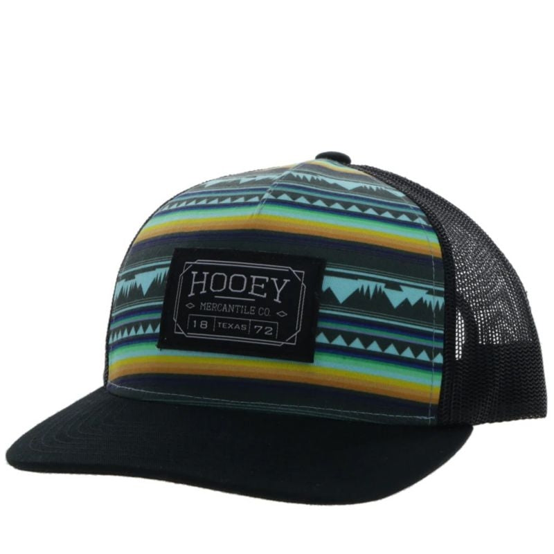 Hooey Doc 5 Panel Trucker Hat with Patch Turq/Black
