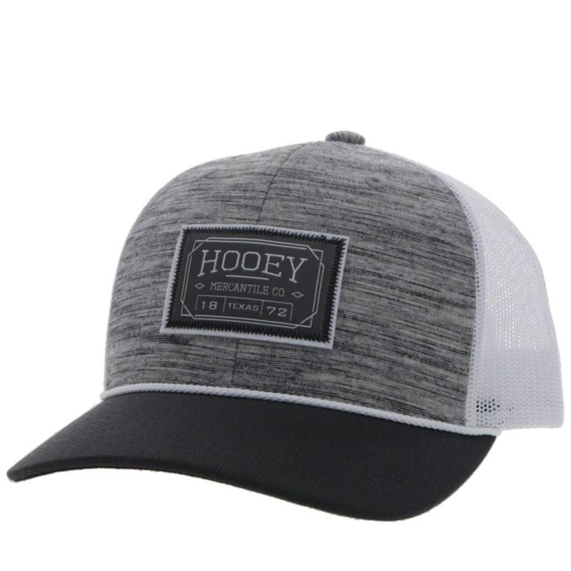 Hooey Doc 6 Panel Trucker Hat with Patch Grey/White